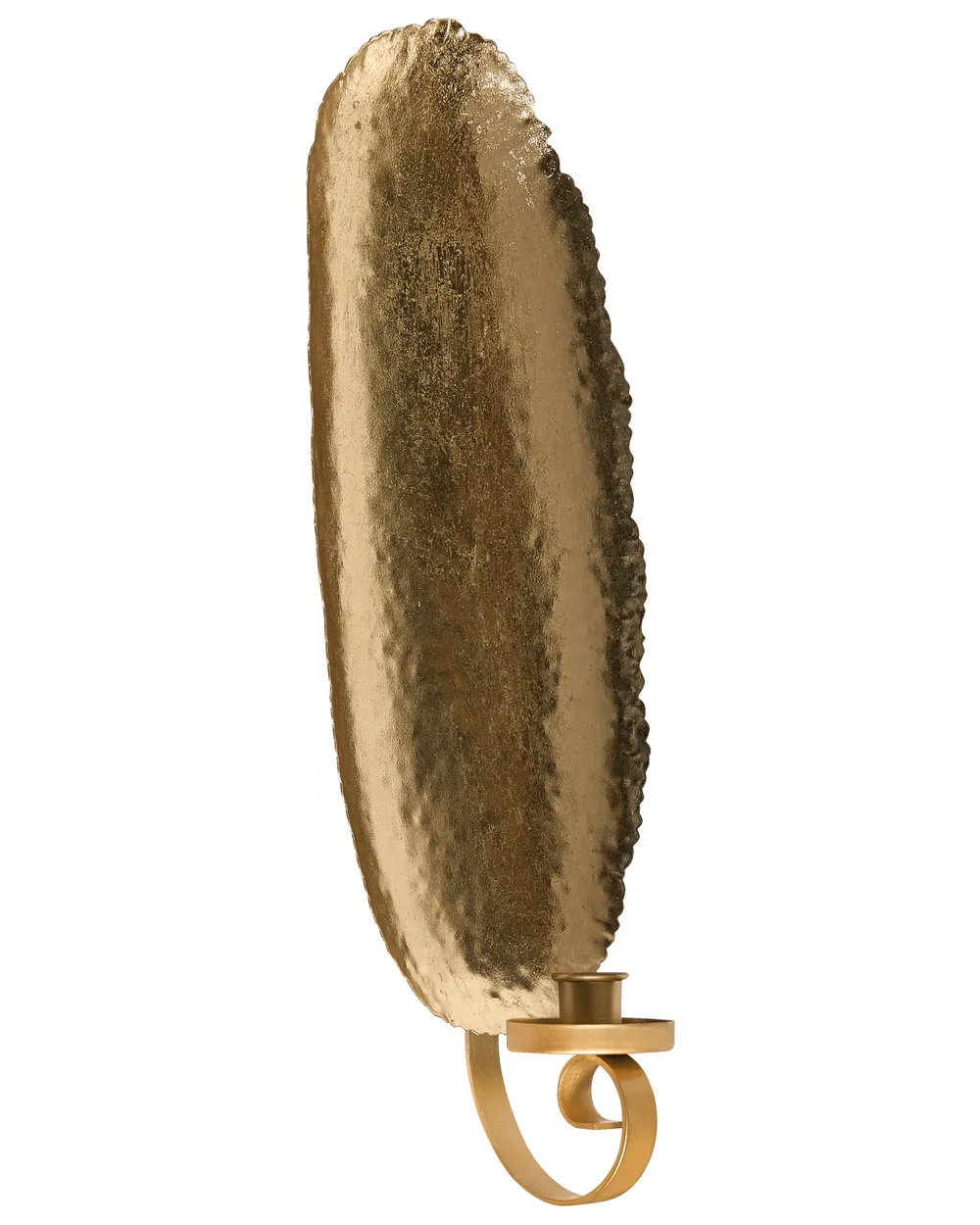 Set of 2 Wall Candle Holders FEIJO 44 cm Metal Gold_968351