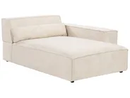 Modulär hörnsoffa 3-sits HELLNAR med fotpall Sammet Ljusbeige Vänstervänd_910842