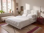 Bed Boucle SOULISSE 120 x 200 cm (EU Small Double) Off-White_1129903