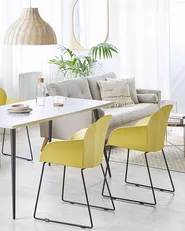Set med 2 matstolar SYLVA Gul_783908