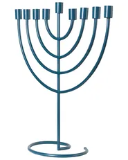 Candle Holder AMORA 50 cm Metal Blue_968481