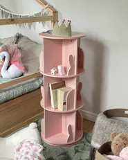 Kirjahylly pyörivä CANEY 94 cm Pastellipinkki_1027323