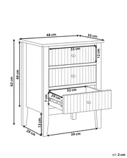 3 Drawer Bedside Table ASSISI White_1135121
