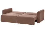 Bäddsoffa 3-sits VAXHOLM med förvaring Bouclé Brun_1026756