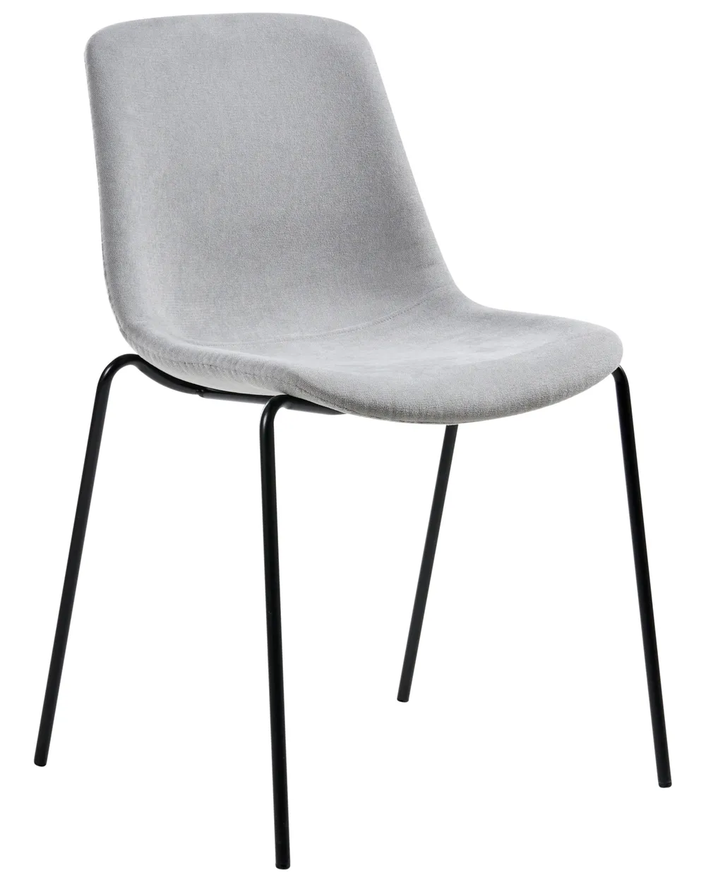 Set of 4 Dining Chairs TILLER Fabric Grey_1027010