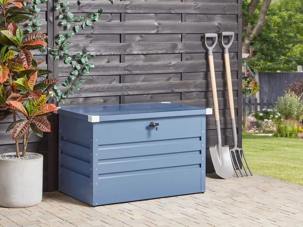Storage Box CEBROSA 100 cm 62 cm Metal Blue_944731