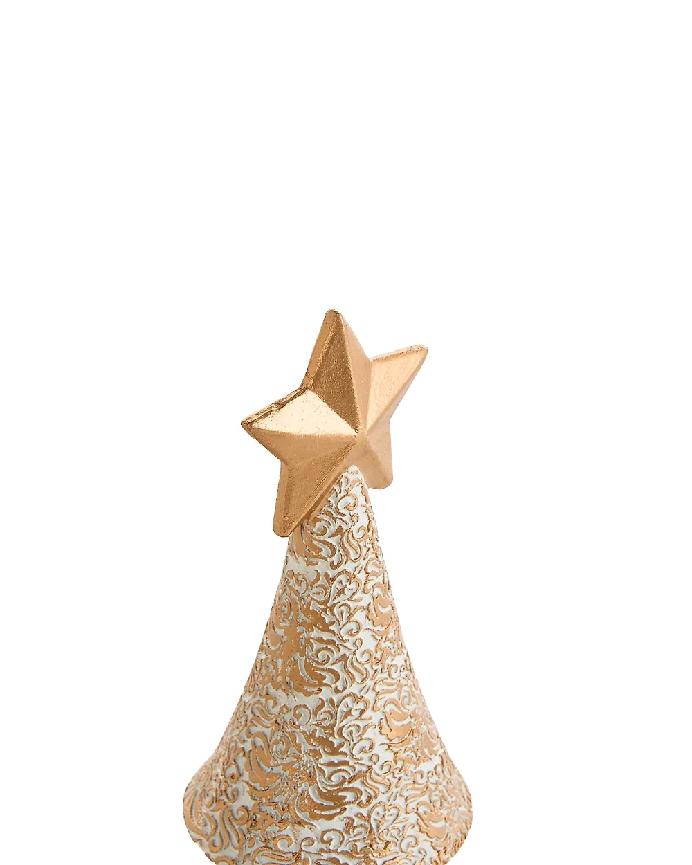 Set of 2 Christmas Decorations ASPO 32/41 cm Christmas Tree Off-White/ Gold_1175719