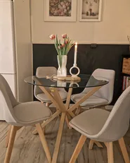 Set of 2 Dining Chairs DAKOTA II Velvet Grey_851258