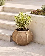 Plant Pot INNTAL 43 cm Beige_1161783