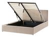 Ottoman Bed DREUX Velvet Taupe 140 x 200 cm (EU Double)
