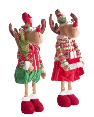 Joulukoristesetti 2 kpl ULDALSANA 66-95 cm Poro Monivärinen_1022137