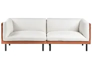 Living Room Set 5 Seater VORGOD Fabric Off-White_996404