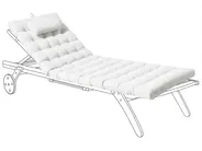 Aurinkotuolin pehmuste CESANA PREMIUM 192 x 56 cm Luonnonvalkoinen_1064996