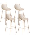 Set med 4 barstolar KLEVE Beige