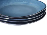 Set of 16 Dinnerware HAWTHORN Stoneware Blue_957383