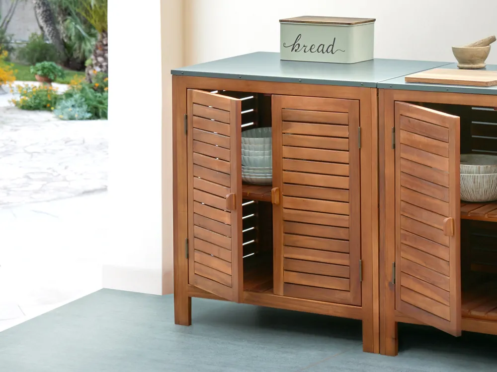 Outdoor Kitchen Cabinet BRUCOLI Brown Acacia Wood_1001063