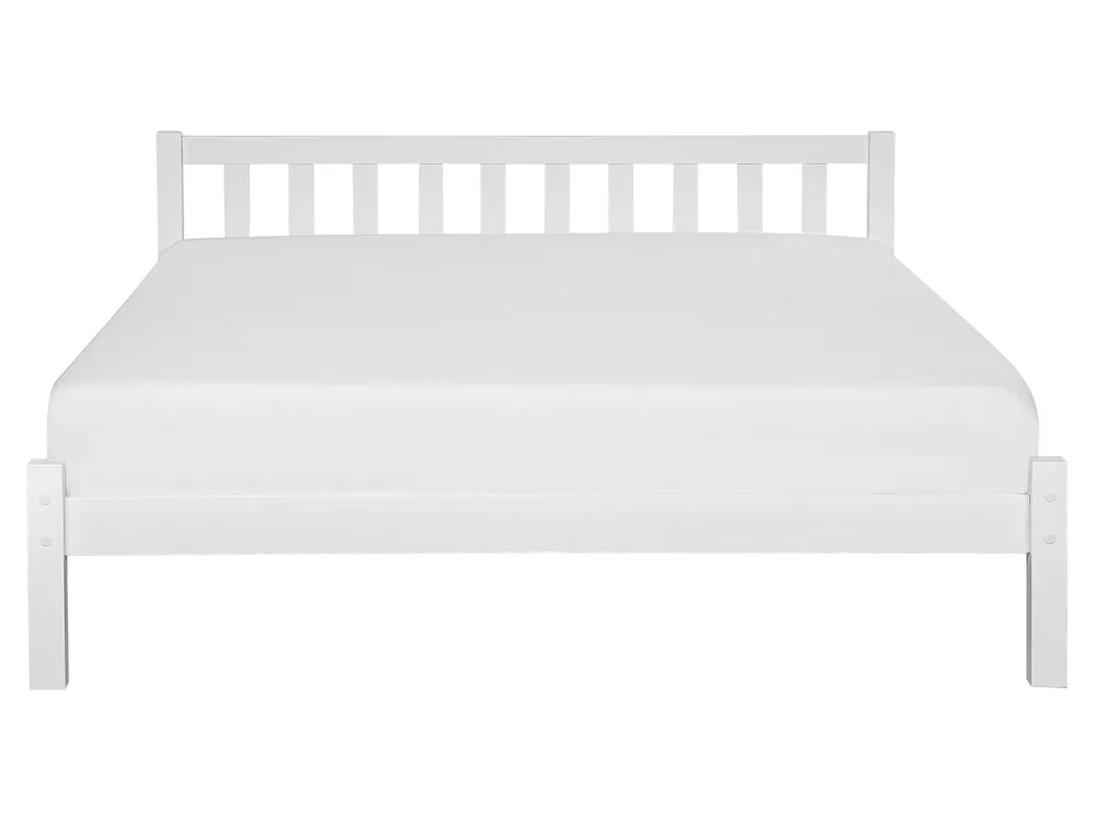 Säng med lamellram Furu FLORAC 160 x 200 cm Vit_754673
