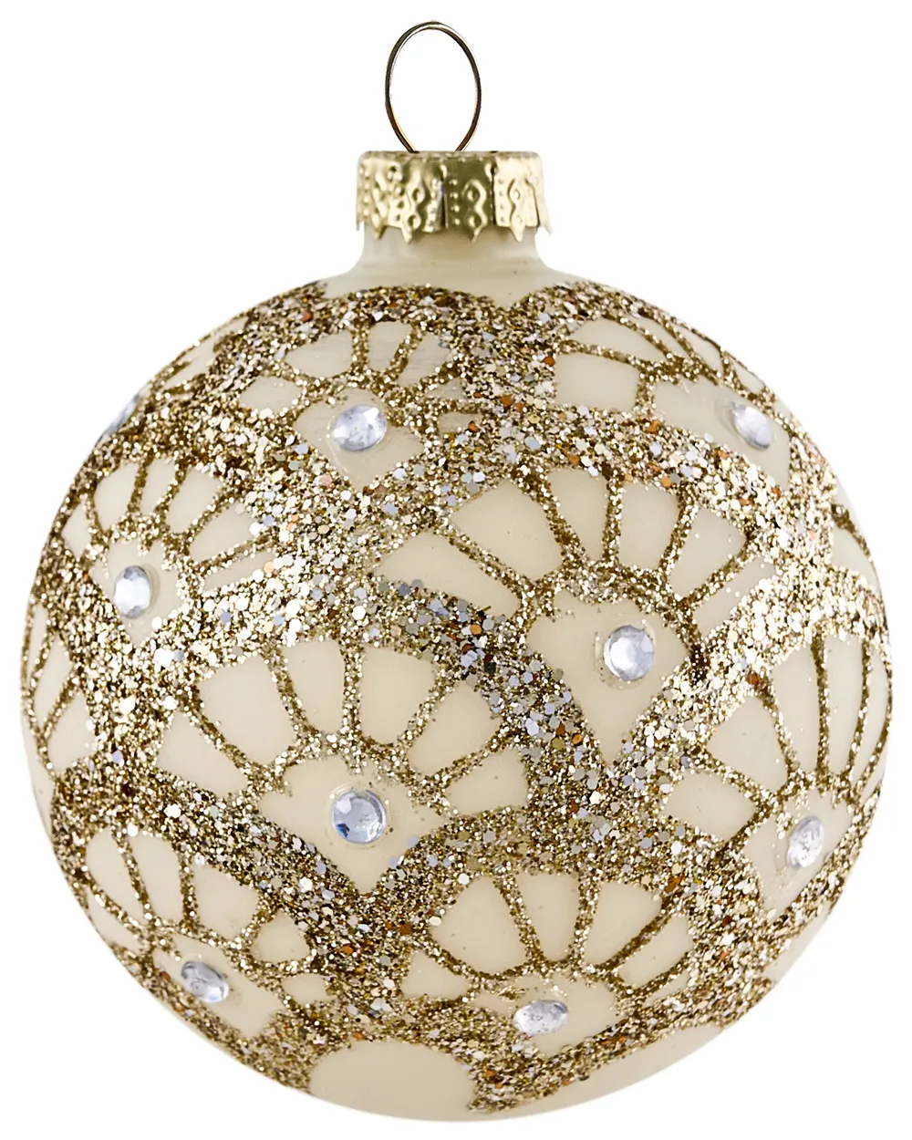 Set med 70 julgranskulor FLICKER Glas Guld_1028353