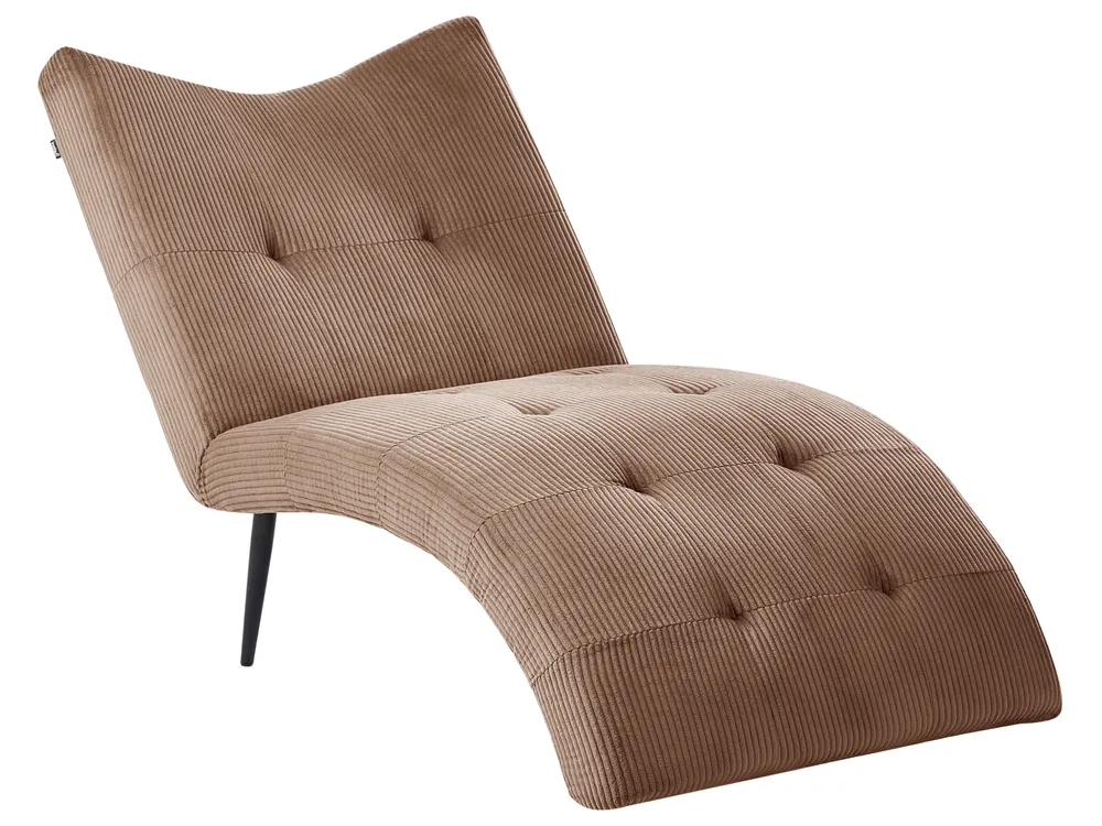 Chaise Longue QUILLY Corduroy Dark Beige_1096032