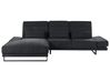 Corner Sofa 4 Seater IKAST Fabric Black Right Hand
