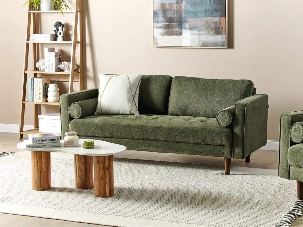 Sofa 3 Seater NURMO Fabric Dark Green