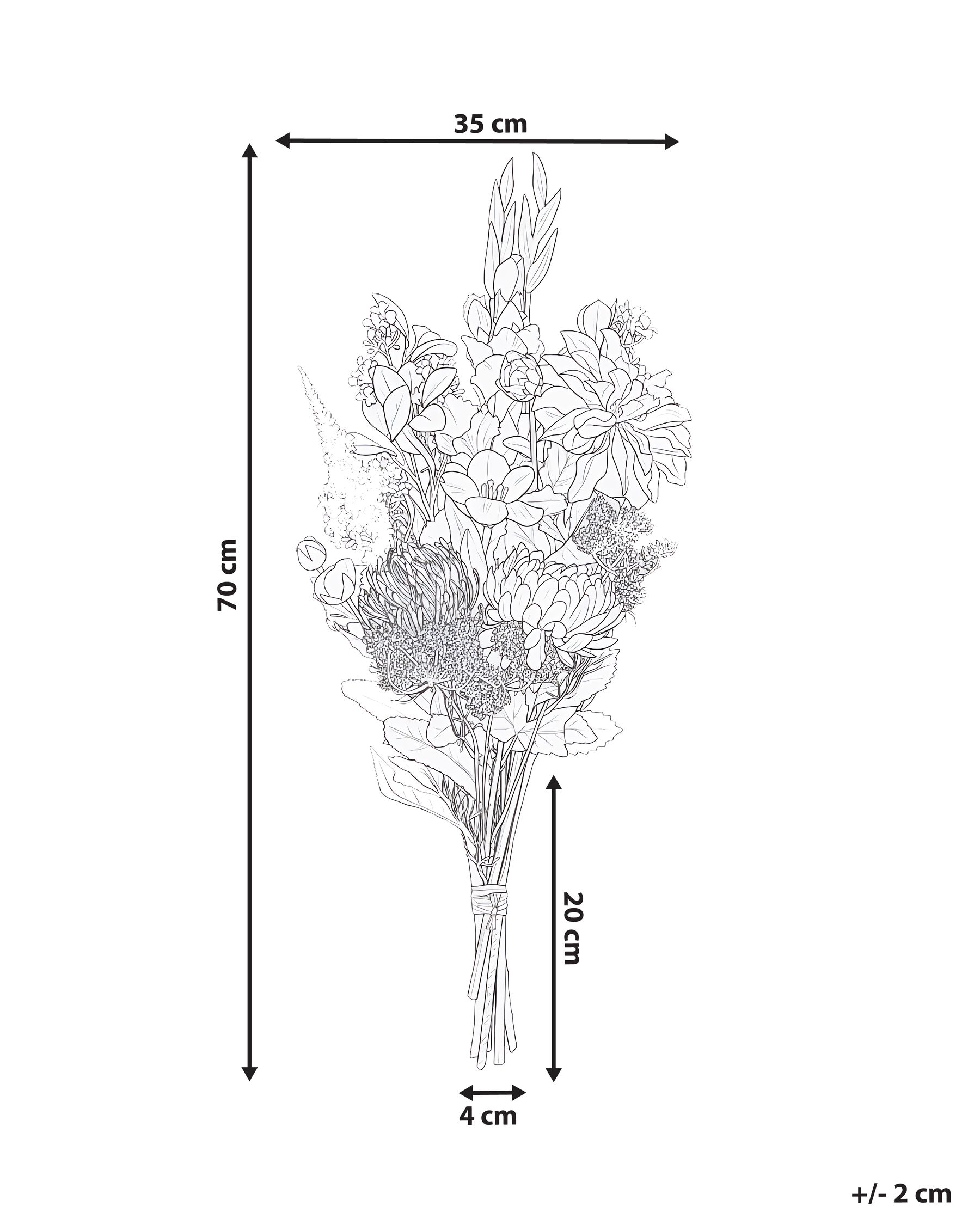 Artificial Flower Bouquet LOURO 70 cm White_1028515