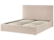 Säng med förvaring VION Bouclé Beige 160 x 200 cm_1042720