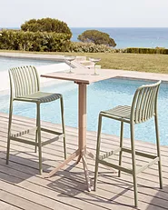 Set of 2 Bar Chairs ARICCIA Synthetic Material Green_1149259