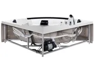 Corner Hot Tub with LED MARTINICA 1980 x 1440 mm White_762897