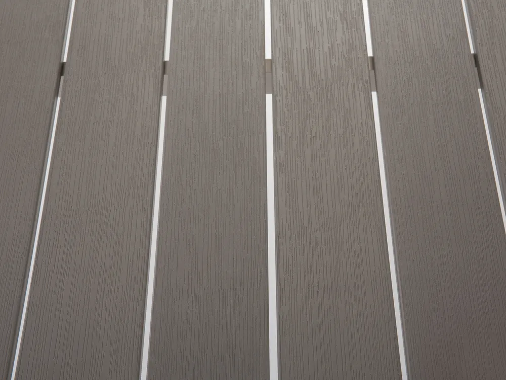 Garden Dining Table VERNIO 180 cm 90 cm Metal Grey_775173