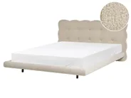 Bed Boucle SOULISSE 160 x 200 cm (EU King Size) Beige_1129694