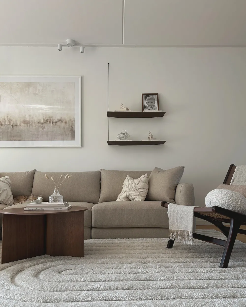Soffa 3-sits SIGTUNA med fotpall Beige_1012413