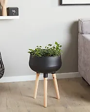 Upphöjd växtkruka AGROS 30 cm Metall Svart_1171930