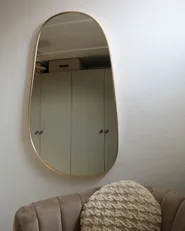 Wall Mirror VERNAIS 60 cm 110 cm Metal Gold_976533