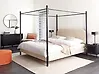 Four Poster Bed Boucle DANNEMOIS 180 x 200 cm (EU Super King) Beige