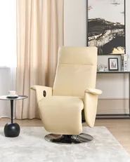Reclinerfåtölj PRIME Inklusive fotstöd Konstläder Ljusbeige_908083