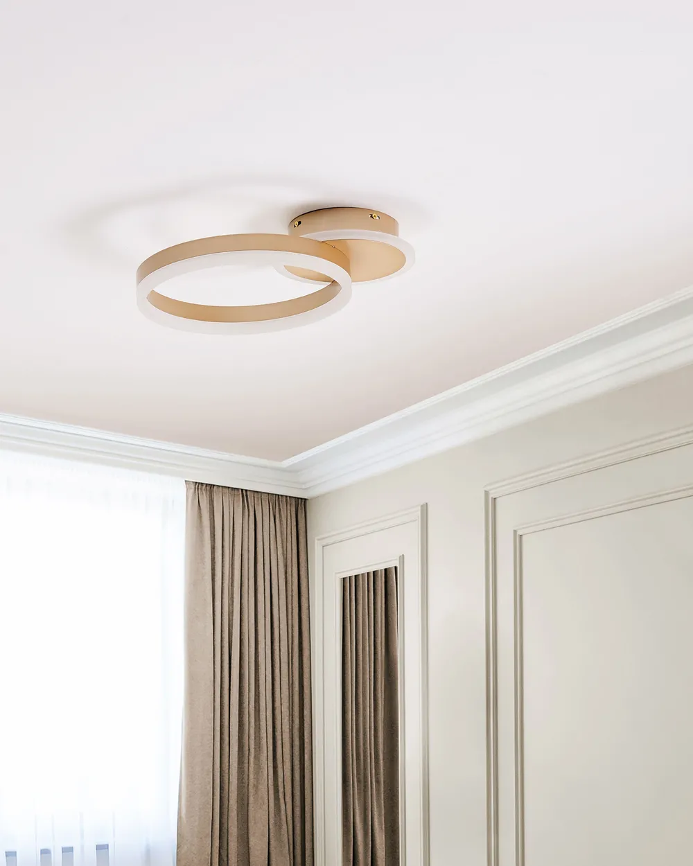 LED-kattovalaisin GLYDE Metalli Kulta_847356