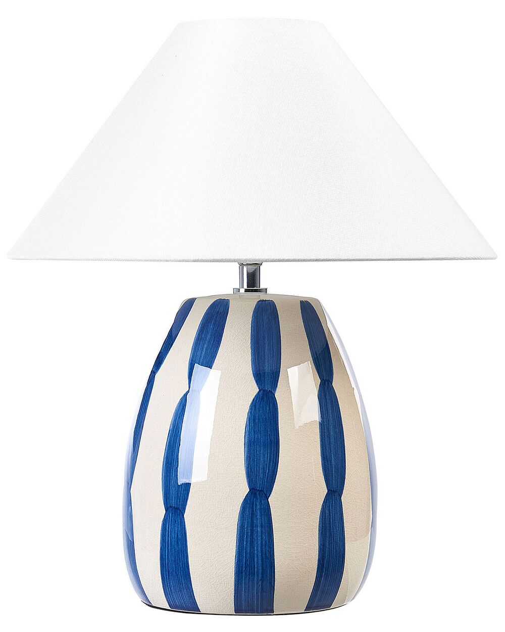 Bordslampa LUCHETTI Keramik Vit/ Blå