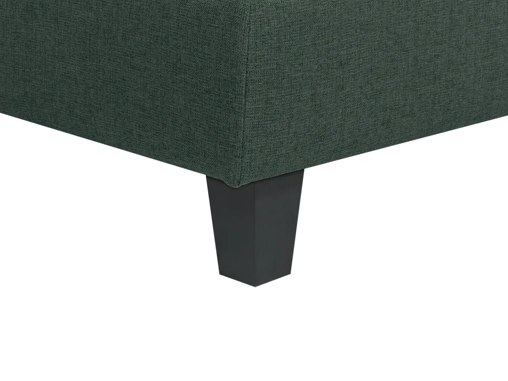 Modular Corner Sofa 5 Seater UNSTAD with Ottoman Fabric Dark Green Right Hand_925522