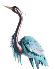 Set of 2 Garden Figurines MALOLOS Heron Blue_1083059