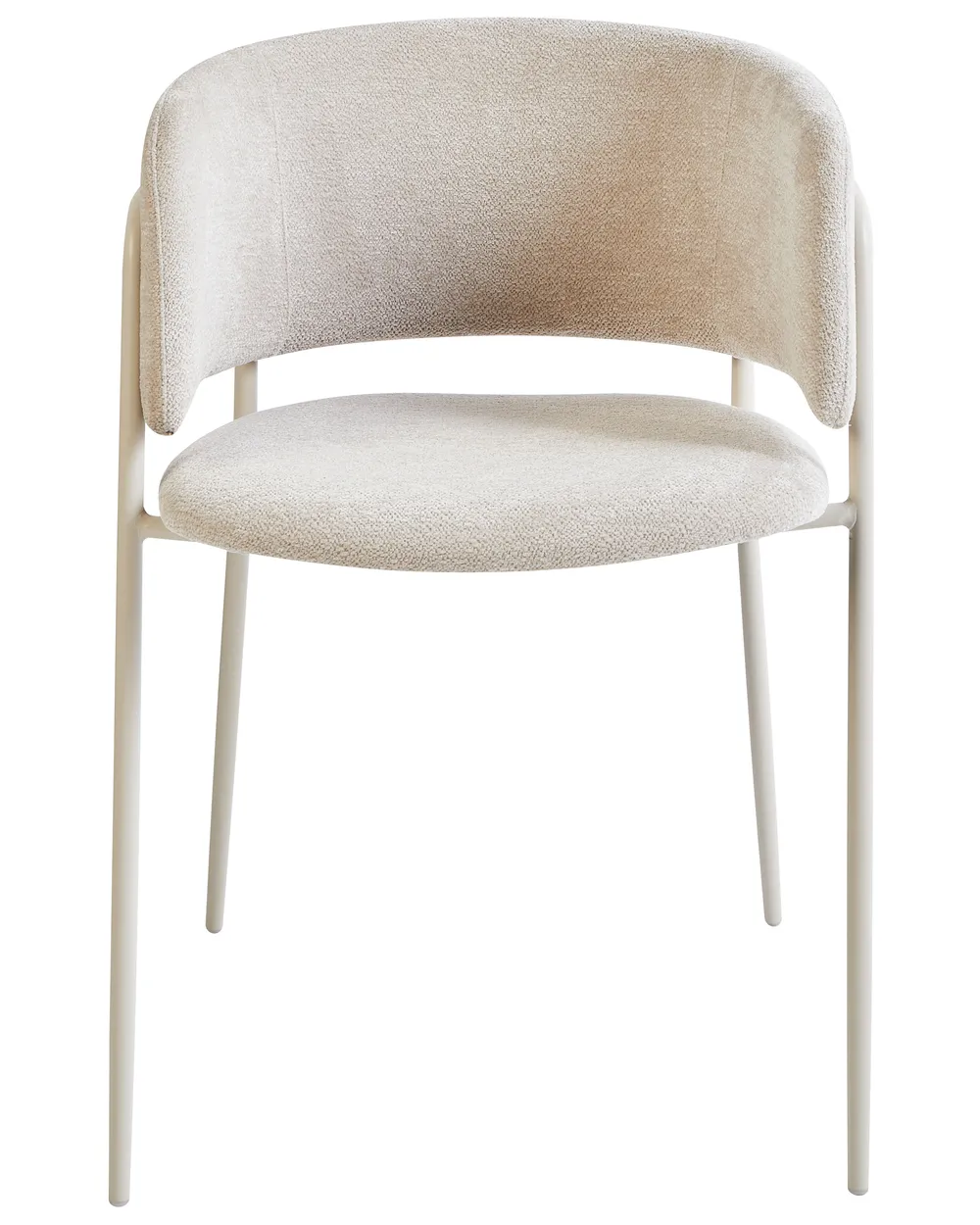 Set med 2 matstolar SPRINGER Chenille Ljusbeige_968378
