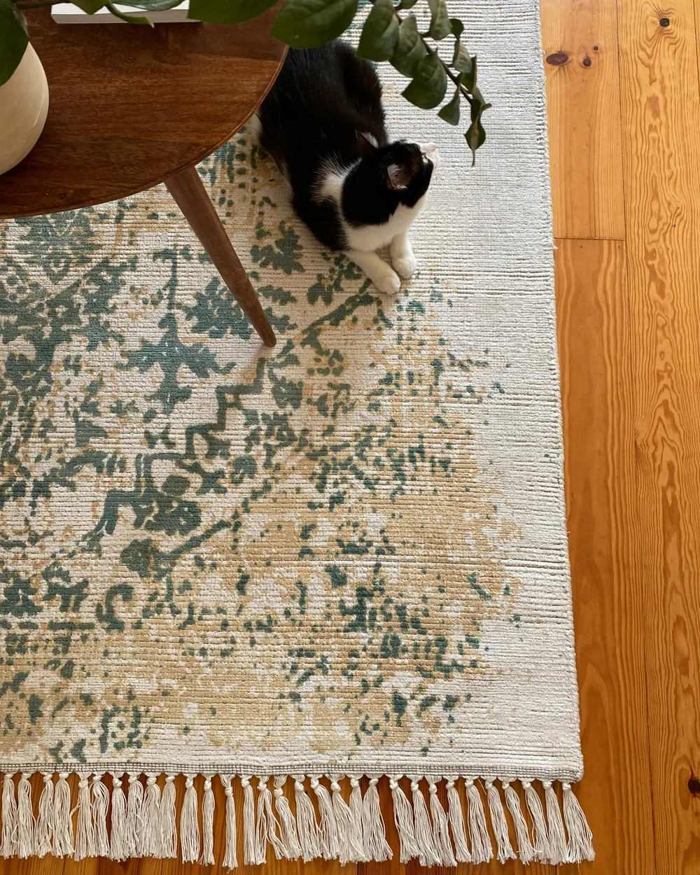 Rug BOYALI Dark Green 80 x 150 cm Viscose_983219