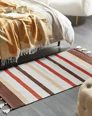 Rug HISARLI Brown 80 x 150 cm Cotton_836818