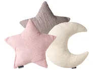 Set med 3 dekorativa kuddar LUNA Manchester 35 x 30 cm 35 x 35 cm Flerfärgad Monokromt_1039749