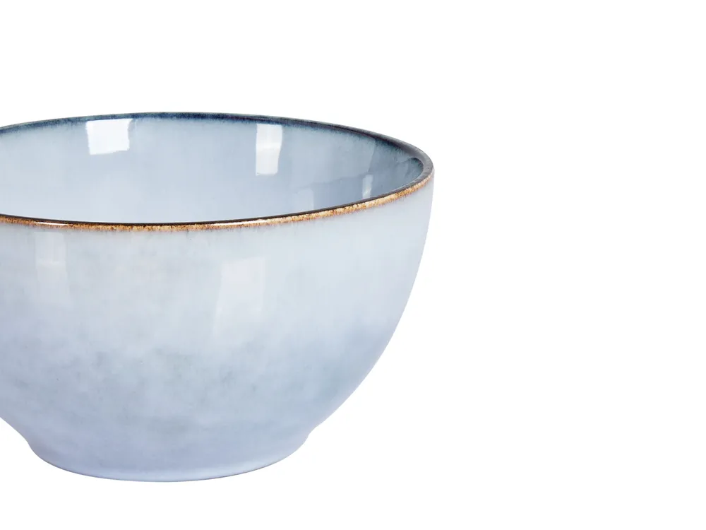 Set med 4 skålar JUNIPER Stengods Ljusblå_957434