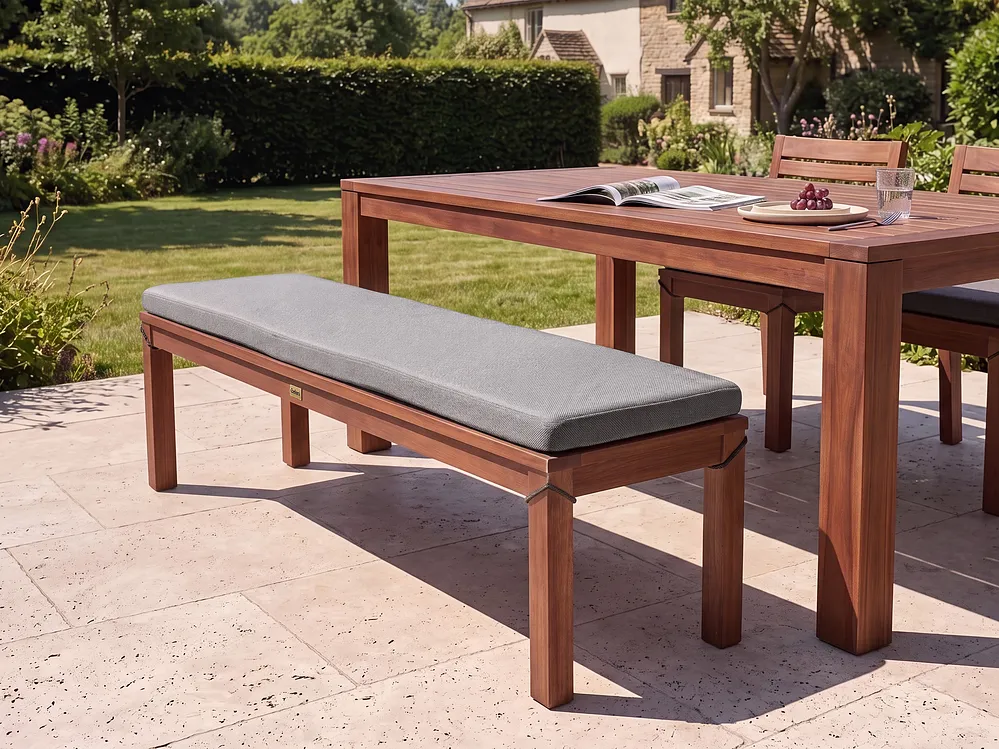 Sittdyna för bänk TUSCANIA 157 x 34 cm Grå_1133339