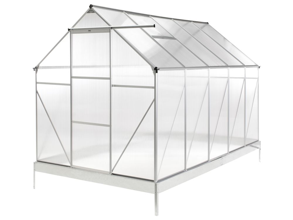 Hagedrivhus APULIA 190 cm 315 cm Sølv