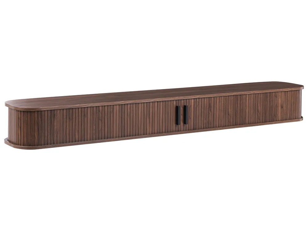 Wall Mounted TV Stand BRADLEY Dark Brown