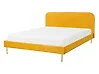 Bed Velvet FLAYAT 140 x 200 cm (EU Double) Yellow