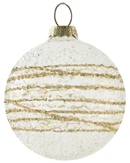 Set of 25 Baubles ICICLE Glass Transparent/ Gold_1028434